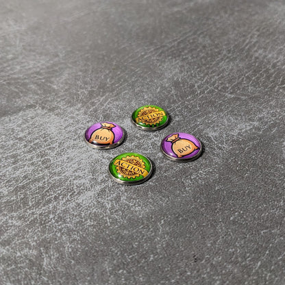 New Dominion Action and Buy Tracker Unofficial Glass and Metal Token Pack