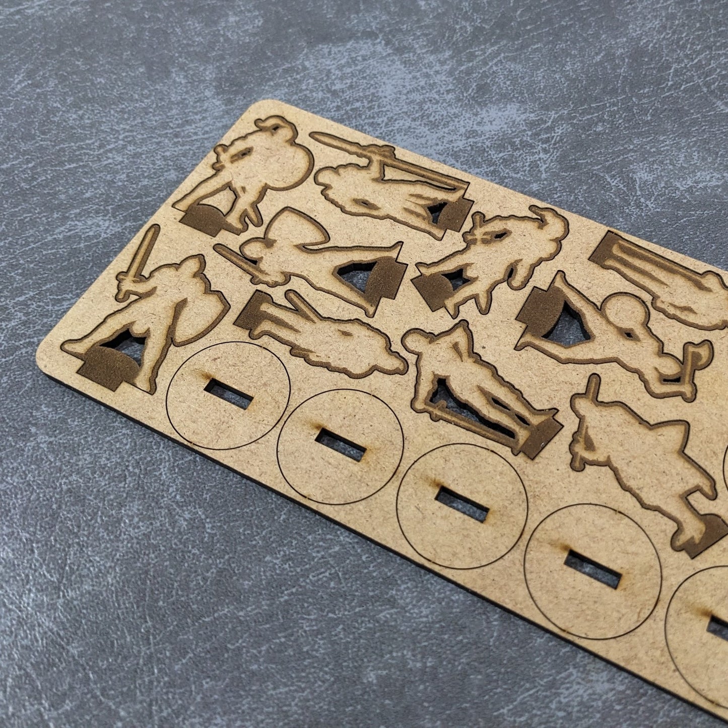 Guards and Knights Dungeons and Dragons 32mm Scale Wooden Standee 10 Pack