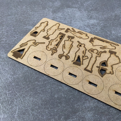 Feminine Adventurers Dungeons and Dragons 32mm Scale Wooden Standee 10 Pack