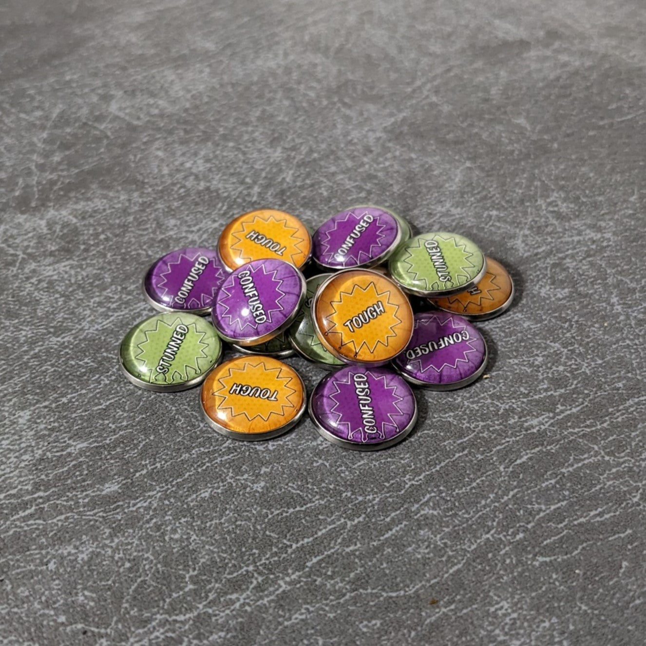 Card Status Marvel Champions The Card Game Inspired Unofficial Glass and Metal Token Pack