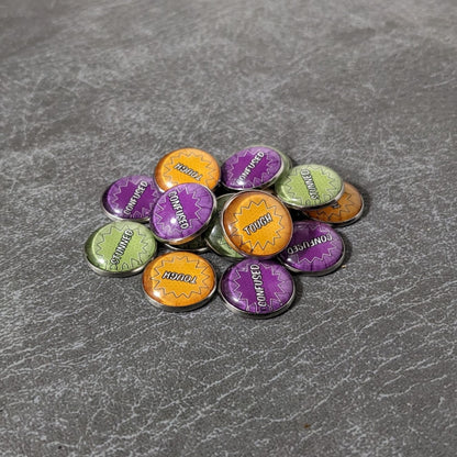 Card Status Marvel Champions The Card Game Inspired Unofficial Glass and Metal Token Pack