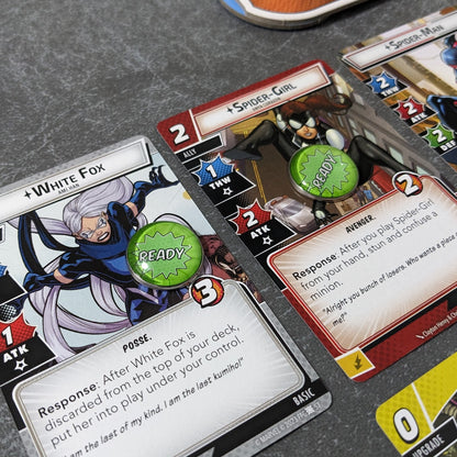 Ready and Exhausted Marvel Champions The Card Game Inspired Unofficial Glass and Metal Token Pack