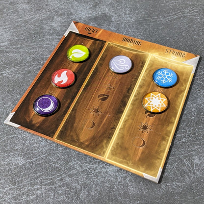 Gloomhaven Jaws Of the Lion Board Game Inspired Unofficial Elements Glass and Metal Token Pack (Copy)