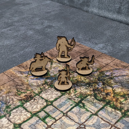 Goblin Camp Dungeons and Dragons 32mm Scale Wooden Standee 10 Pack
