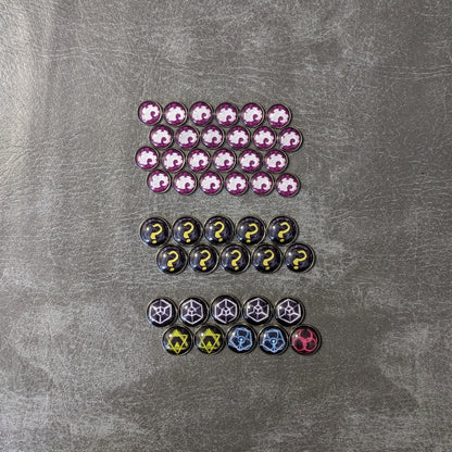 Arkham Horror Das Brettspiel inspiriertes inoffizielles Token-Paket aus Glas und Metall