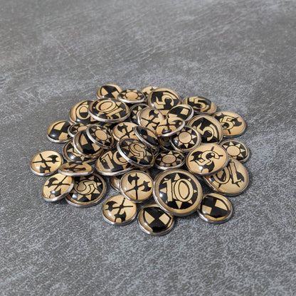 New The Lord of the Rings The Card Game Inspired Unofficial Stat Tracker Glass and Metal Token Pack