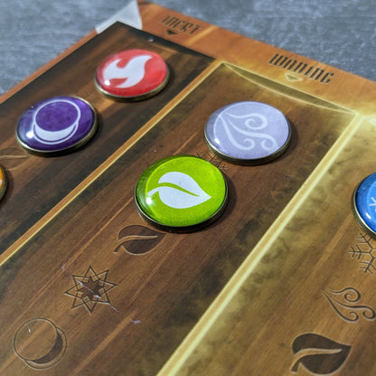 Gloomhaven Jaws Of the Lion Board Game Inspired Unofficial Elements Glass and Metal Token Pack (Copy)