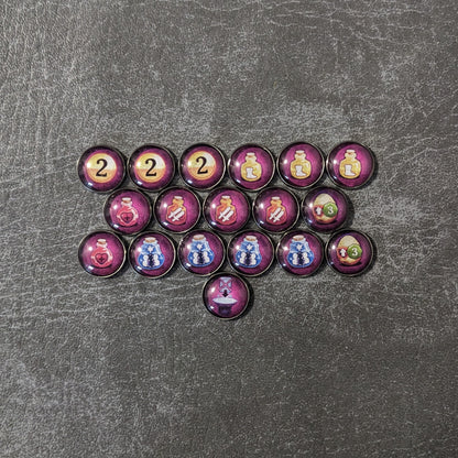 Clank! Adventuring Party Board Game Inspired Unofficial Glass and Metal Token Pack