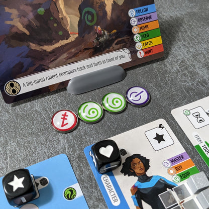 Vantage Board Game Inspired Unofficial Glass and Metal Token Pack