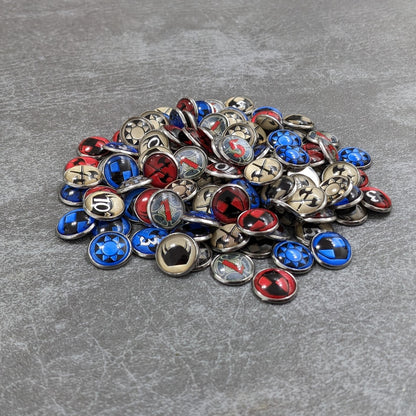 Arkham Horror Das Kartenspiel inspiriertes inoffizielles Token-Paket aus Glas und Metall
