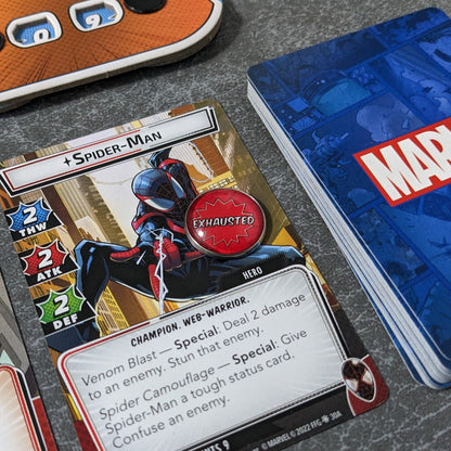 Ready and Exhausted Marvel Champions The Card Game Inspired Unofficial Glass and Metal Token Pack
