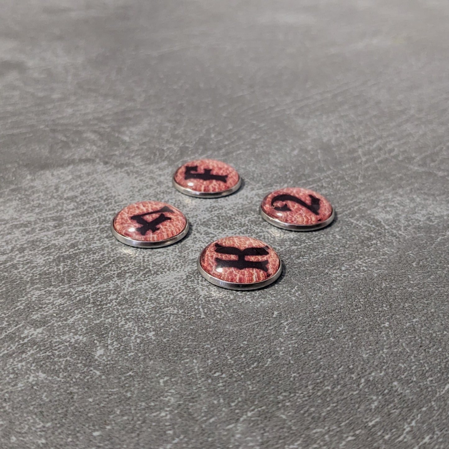 Cowboy Leather Letters and Numbers Glass and Metal Token Pack
