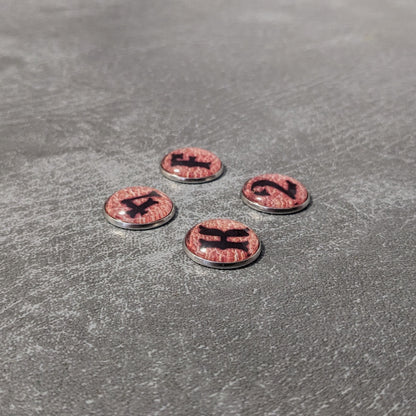 Cowboy Leather Letters and Numbers Glass and Metal Token Pack
