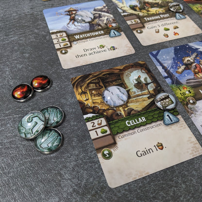 Everdell Silverfrost Inspired Unofficial Glass and Metal Token Pack