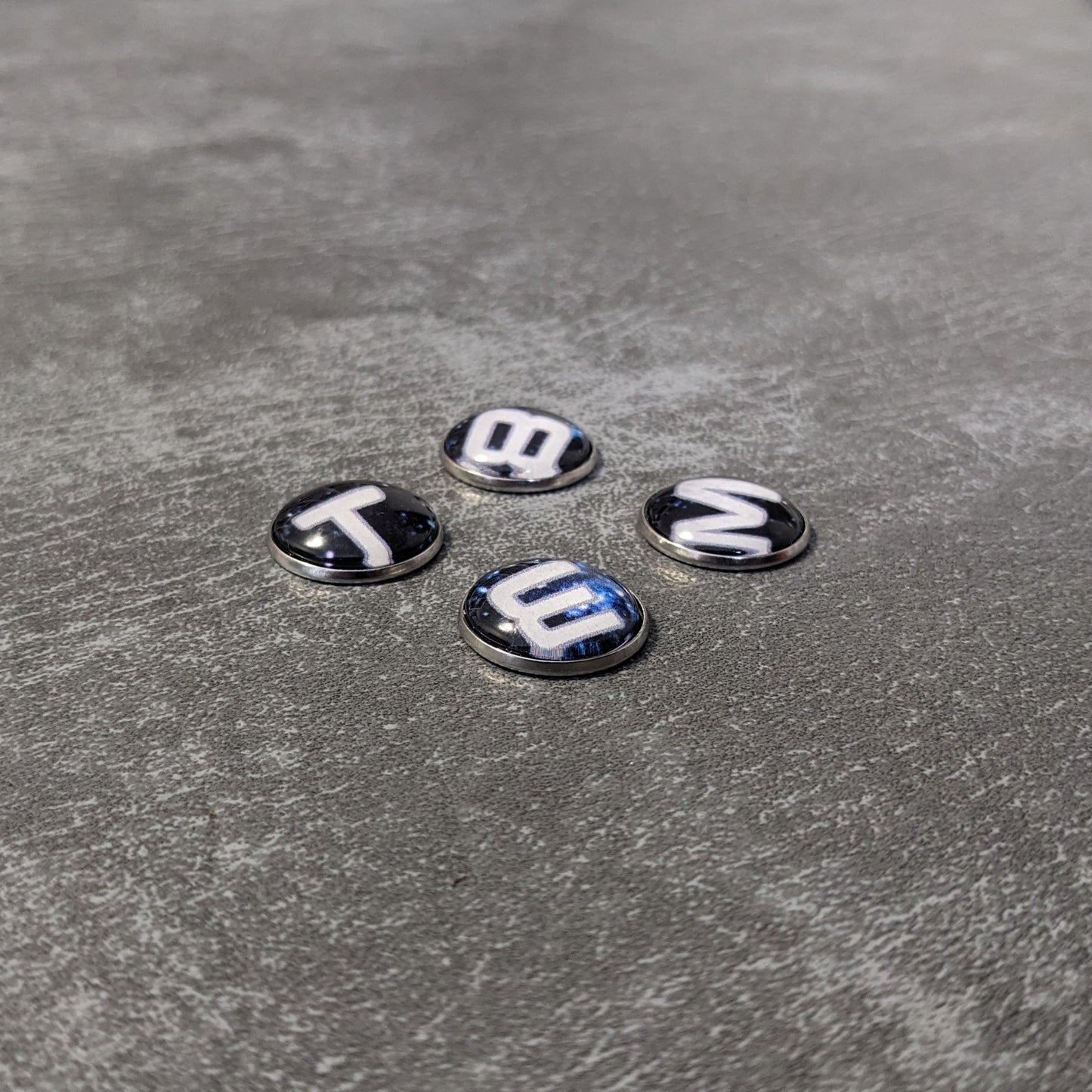 Space Galaxy Letters and Numbers Glass and Metal Token Pack