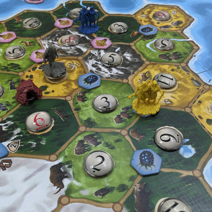 Catan: Dawn of Humankind Board Game Inspired Unofficial Glass and Metal Token Pack