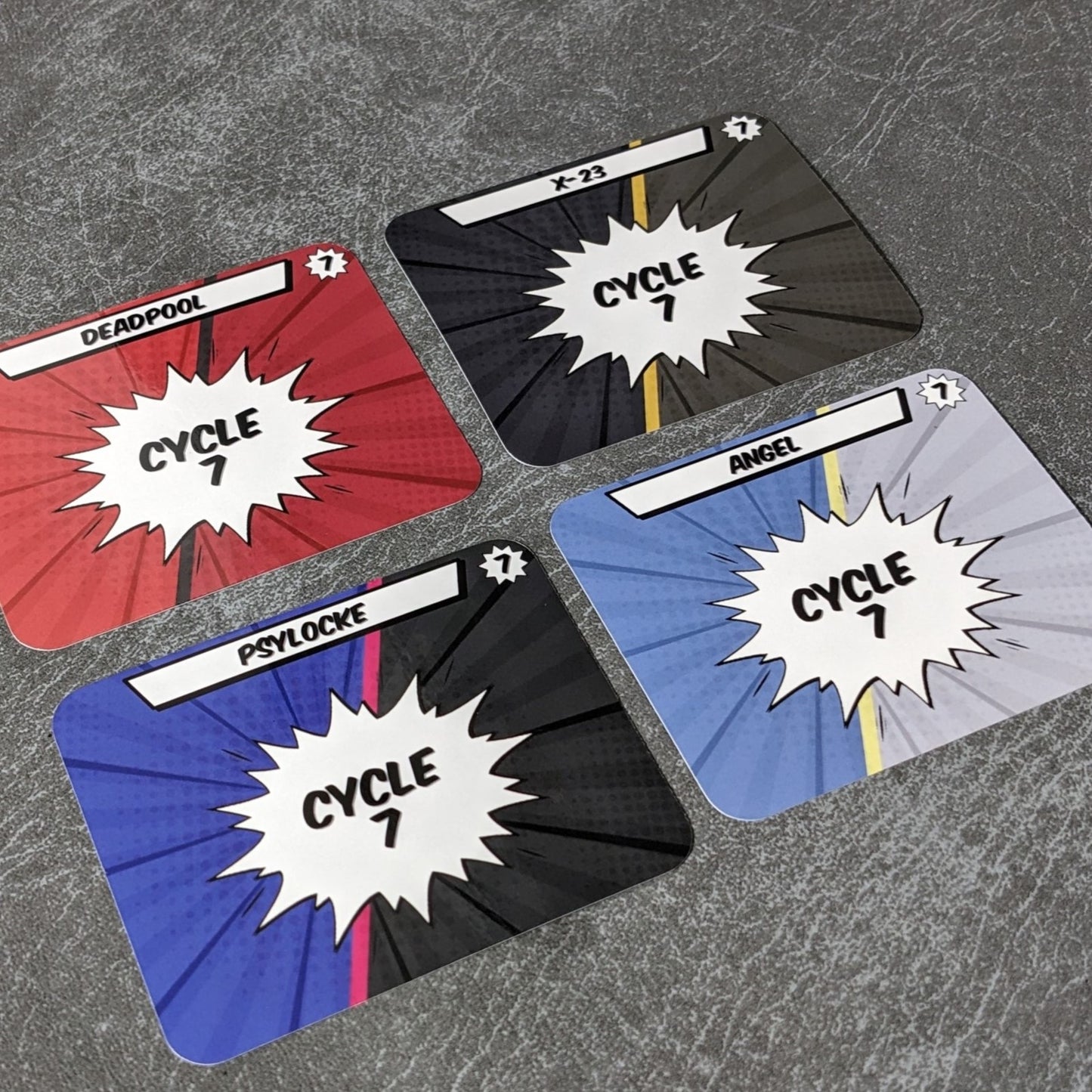 Horizontal Marvel Champions LCG Monthly Release Cycle Inspired Unofficial Card Divider Packs
