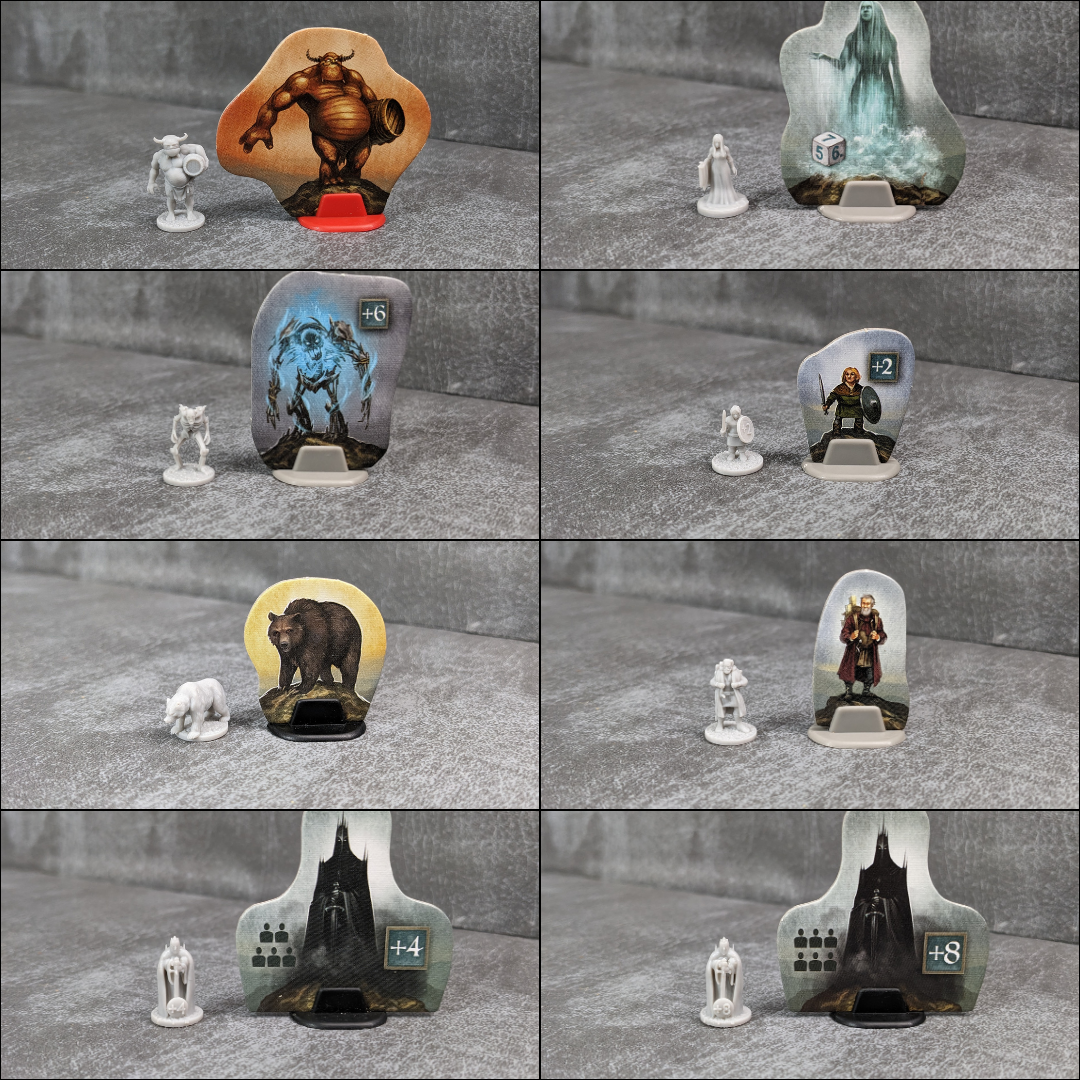 Pack de 41 figurines miniatures non officielles inspirées du jeu de société Mega Tiny Legends of Andor, personnage/monstre/PNJ de 15 mm