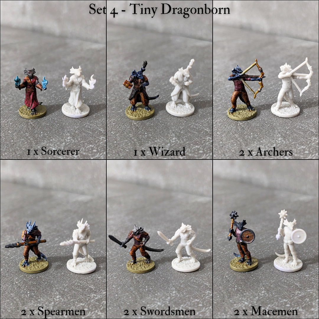 Tiny Monsters 15mm Unpainted Pocket Dungeons and Dragons Tiny Creature Figures