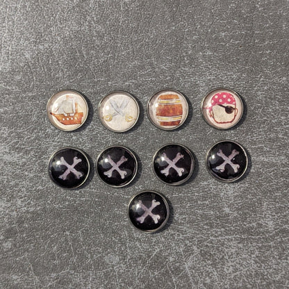 Forgotten Waters Board Game Inspired Unofficial Glass and Metal Token Pack