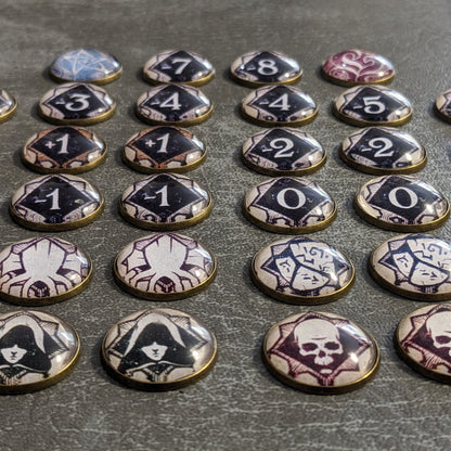 Die Chaostasche Arkham Horror Das Kartenspiel inspiriertes inoffizielles Token-Paket aus Glas und Metall