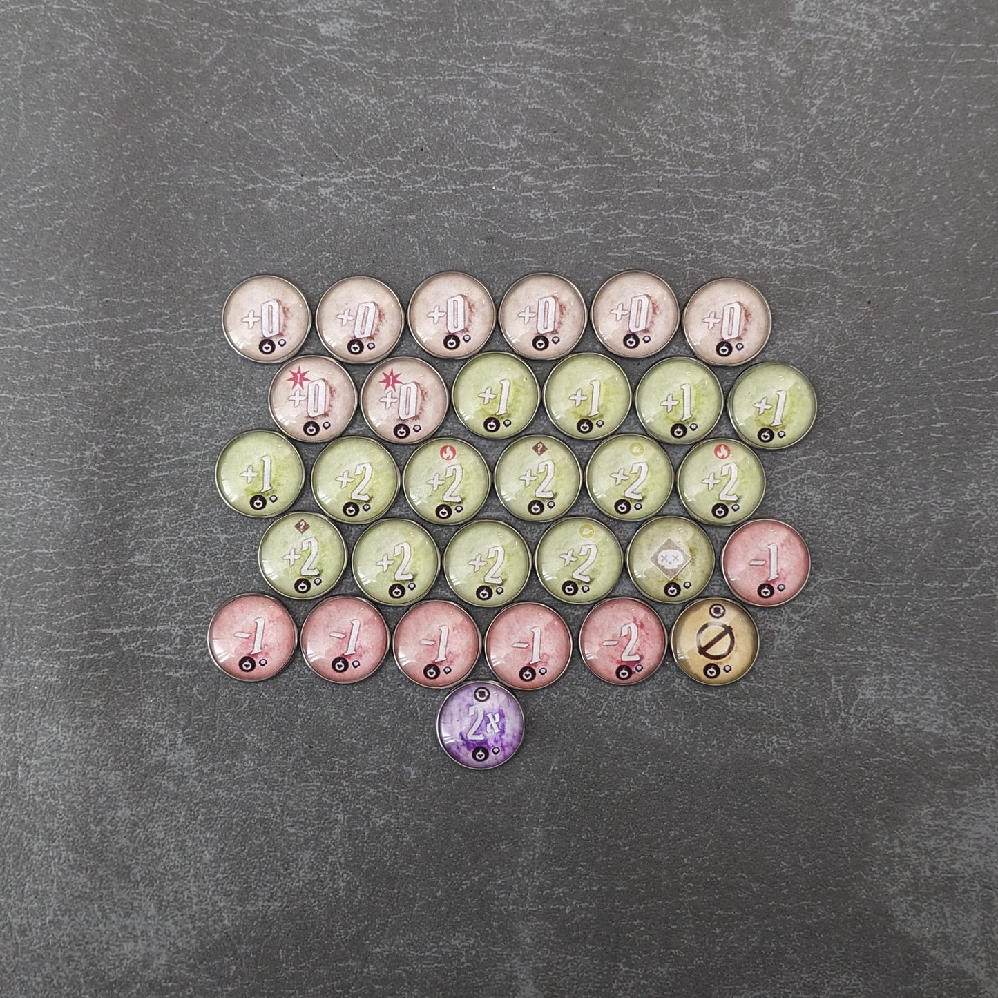 Gloomhaven Jaws Of the Lion Board Game Inspired Unofficial Glass and Metal Draw Bag Token Pack