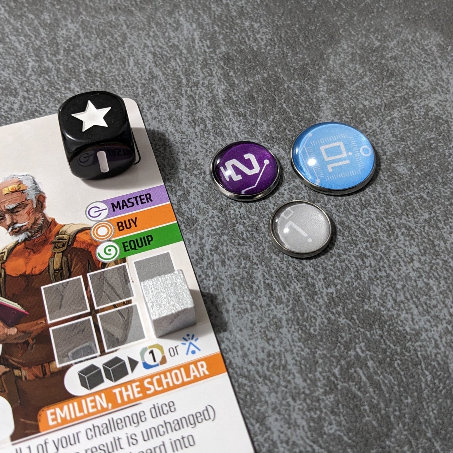 Vantage Board Game Inspired Unofficial Glass and Metal Token Pack