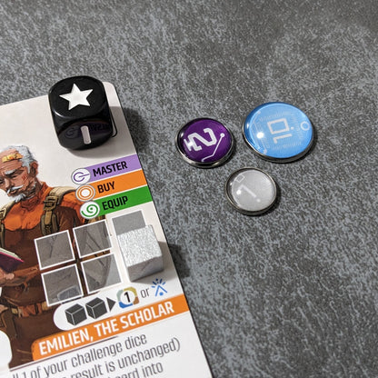 Vantage Board Game Inspired Unofficial Glass and Metal Token Pack