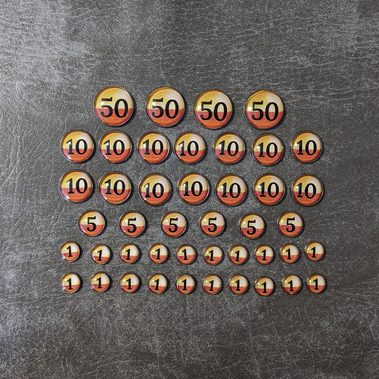 Clank! Adventuring Party Board Game Inspired Unofficial Glass and Metal Token Pack