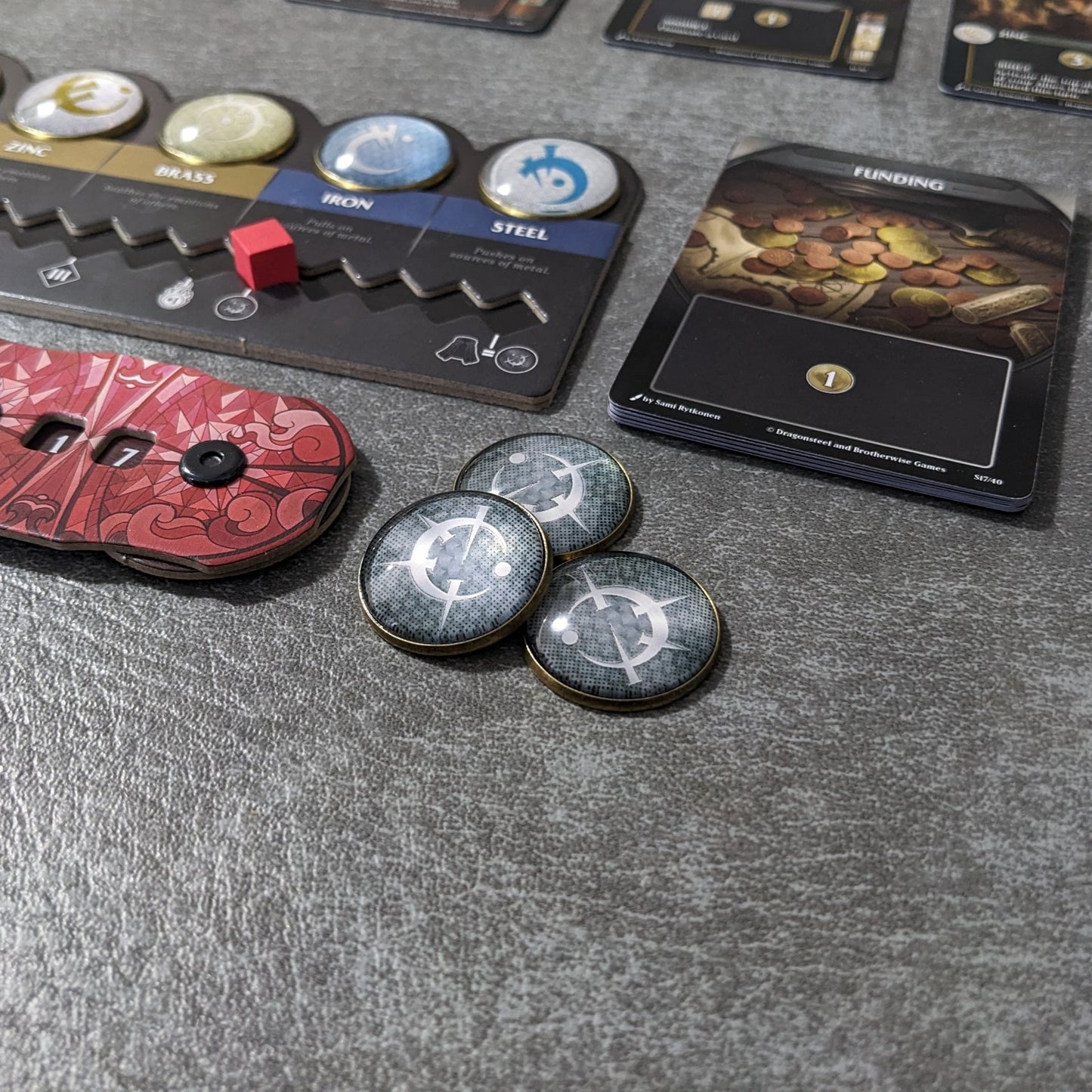 Mistborn: The Deckbuilding Game Inspired Unofficial Glass and Metal Token Pack