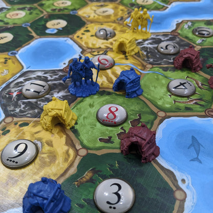 Catan: Dawn of Humankind Board Game Inspired Unofficial Glass and Metal Token Pack