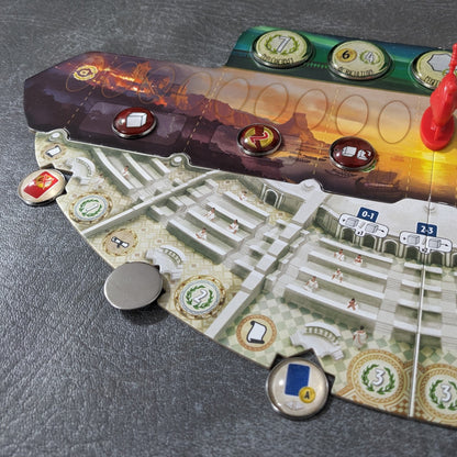 7 Wonders Duel Brettspiel und Pantheon und Agora Erweiterung inspiriert inoffizielles Glas und Metall Token Pack