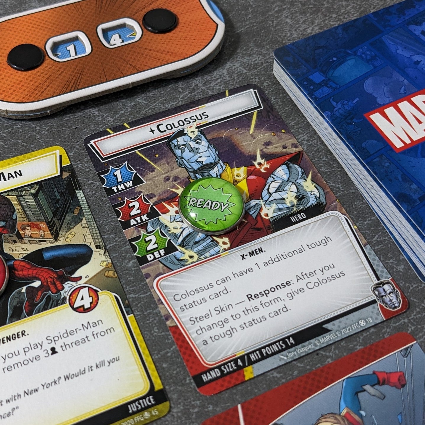 Ready and Exhausted Marvel Champions The Card Game Inspired Unofficial Glass and Metal Token Pack