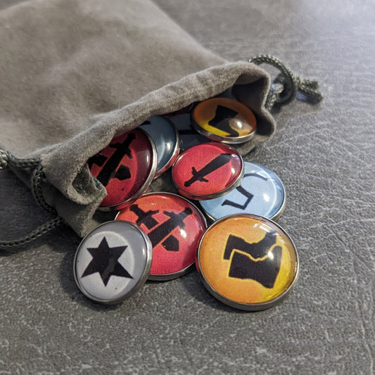 Clank! Neues, vom Stat Tracker-Brettspiel inspiriertes inoffizielles Token-Paket aus Glas und Metall für 4 Spieler
