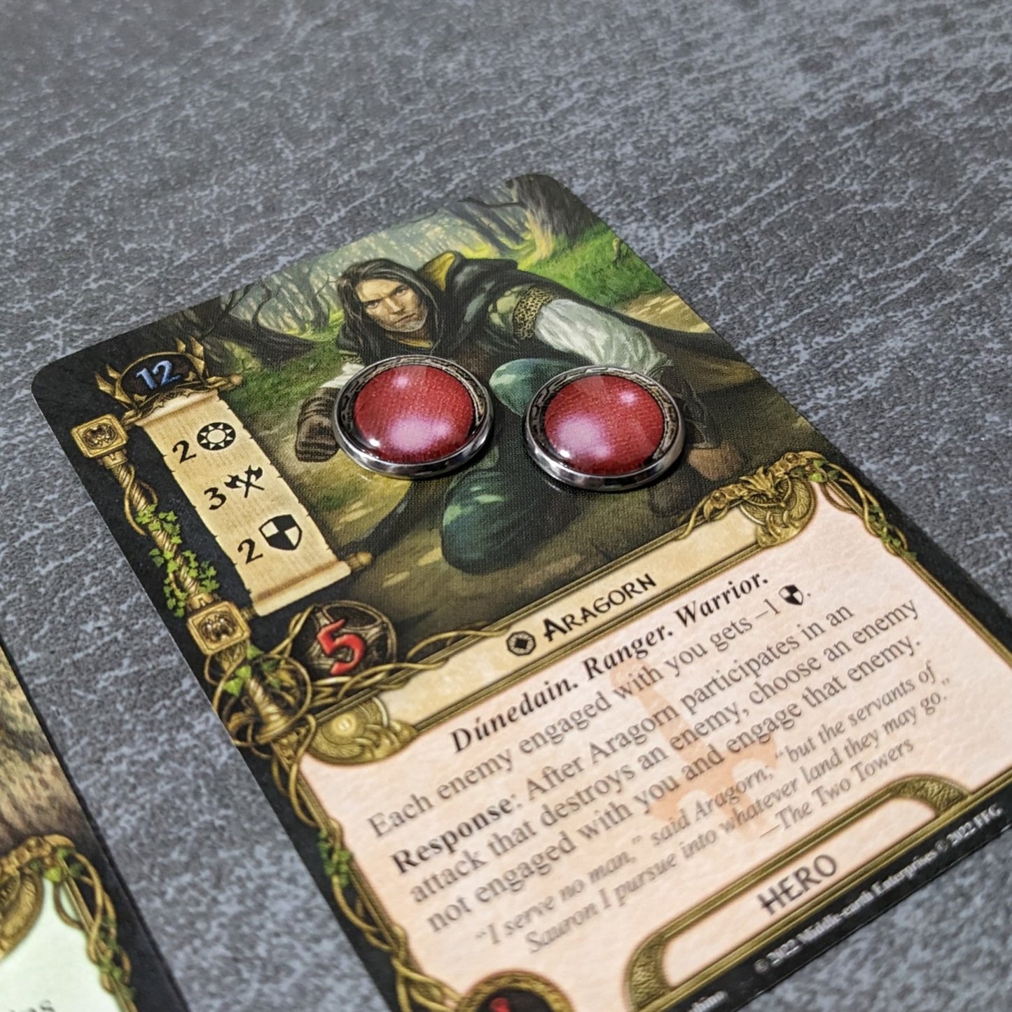 The Lord of the Rings The Card Game Inspired Unofficial Influence Sphere Coloured Resources Glass and Metal Token Pack