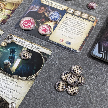 Arkham Horror Das Kartenspiel inspiriertes inoffizielles Token-Paket aus Glas und Metall