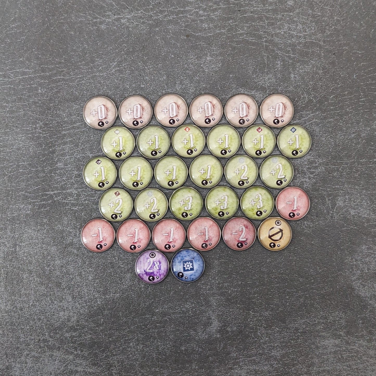Gloomhaven Jaws Of the Lion Board Game Inspired Unofficial Glass and Metal Draw Bag Token Pack