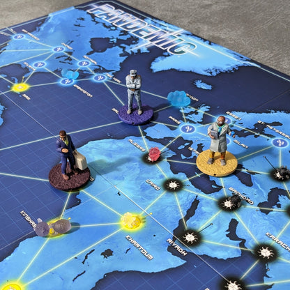 Pandemie-Erweiterung „Im Labor“ und „Ausnahmezustand“, 32 mm, von Brettspielcharakteren inspiriertes inoffizielles 7-Figuren-Paket