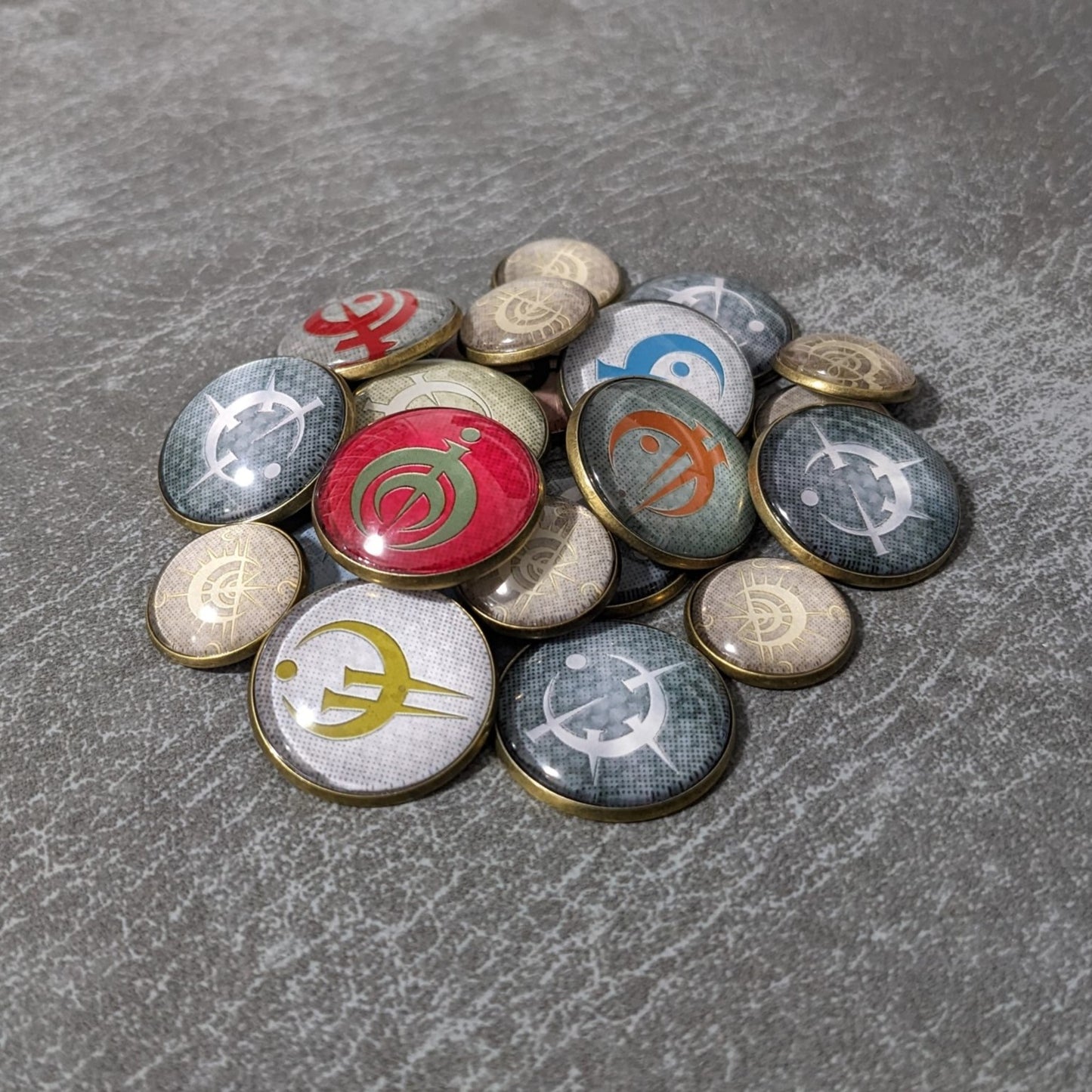 Mistborn: The Deckbuilding Game Inspired Unofficial Glass and Metal Token Pack