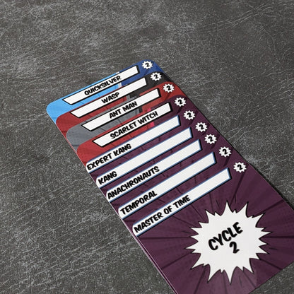 Horizontal Marvel Champions LCG Monthly Release Cycle Inspired Unofficial Card Divider Packs