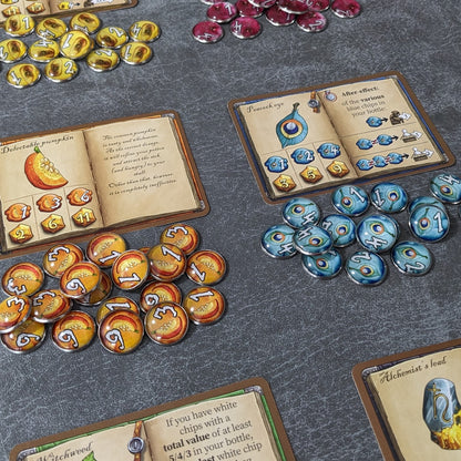 Quacks of Quedlinburg The Duel Board Game Inspired Unofficial Glass and Metal Token Pack