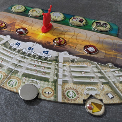 7 Wonders Duel Brettspiel und Pantheon und Agora Erweiterung inspiriert inoffizielles Glas und Metall Token Pack
