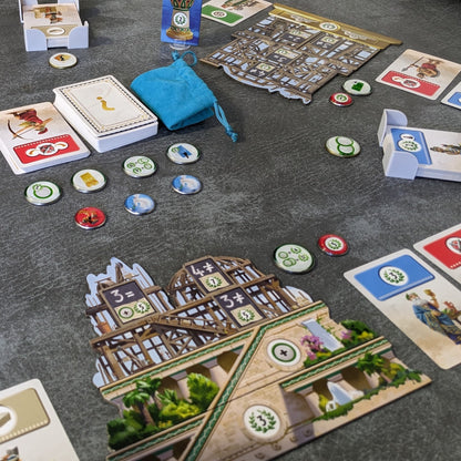 Vom Brettspiel 7 Wonders inspiriertes inoffizielles Token-Paket aus Glas und Metall